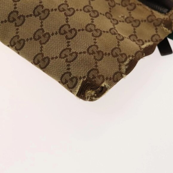 GUCCI GG Canvas Web Sherry Line Tote Bag 2Set Beige Red Green Auth 138062 - Picture 5 of 12